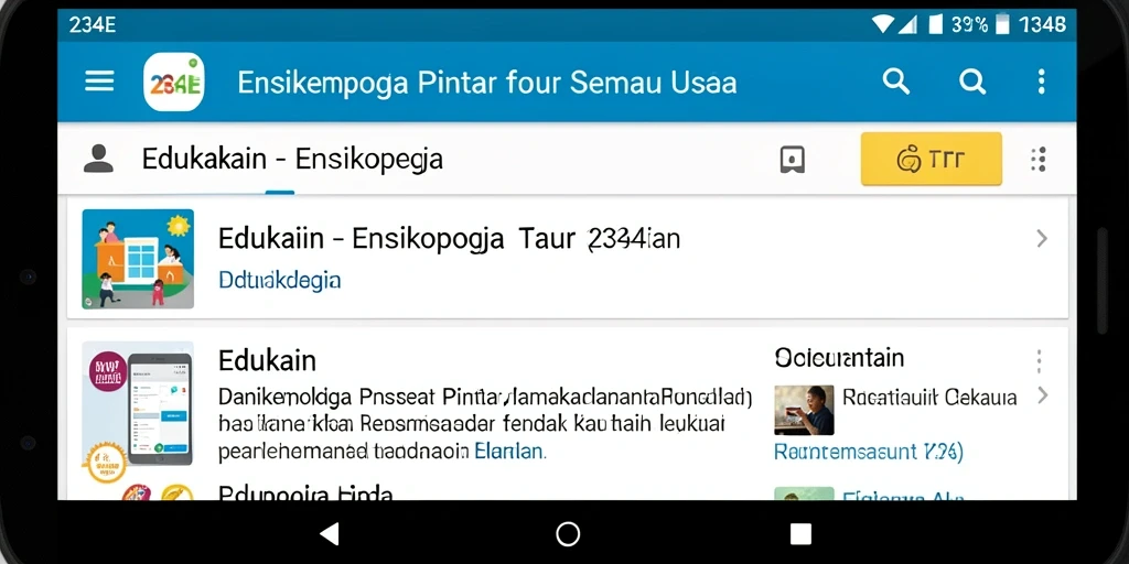 Antarmuka aplikasi 234E yang informatif dan interaktif.