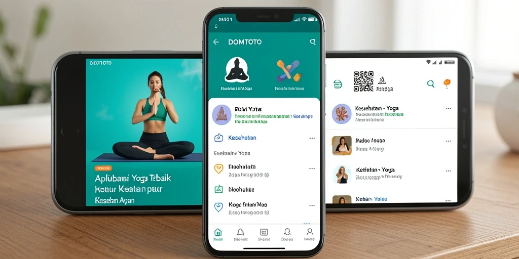 Tampilan antarmuka DOMTOTO yang menarik dan fungsional untuk praktik yoga.