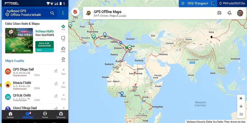 Antarmuka intuitif aplikasi GPS Offline PTTOGEL.