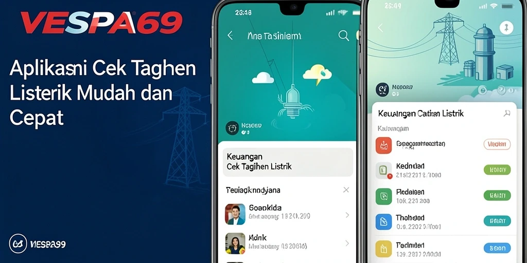 Antarmuka VESPA69 menampilkan informasi tagihan listrik dengan jelas.