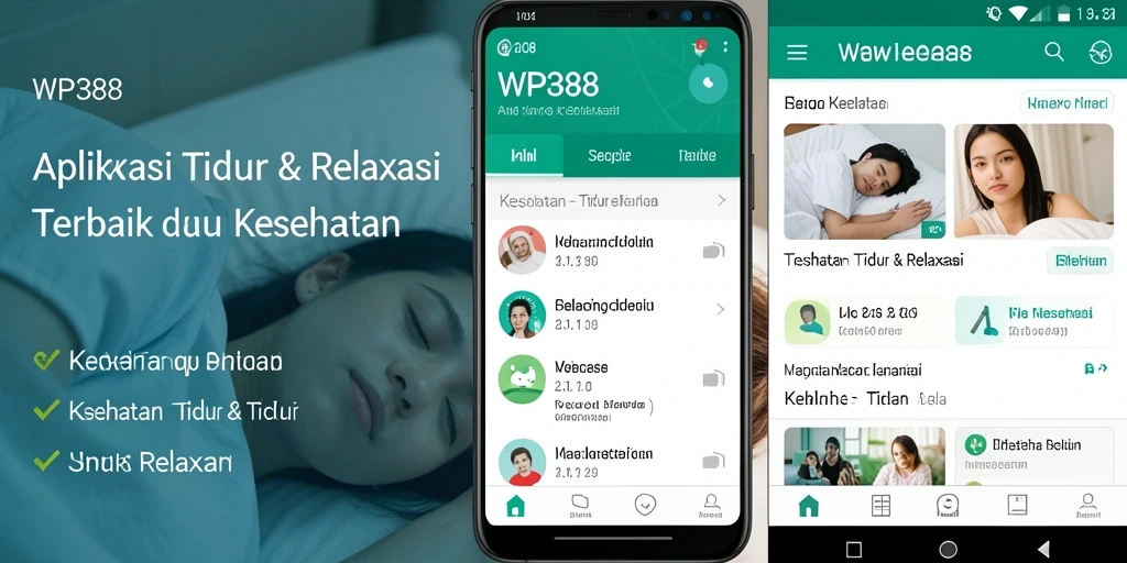 Antarmuka WP888 menampilkan fitur Tidur & Relaksasi yang mudah digunakan.