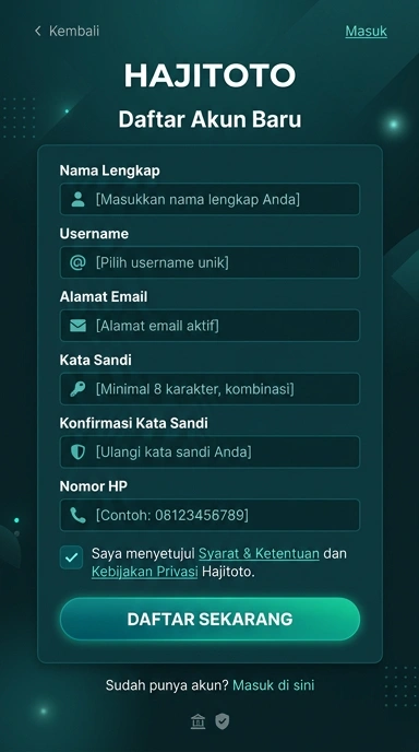 Cara Mudah Buat Akun Baru di hajitoto